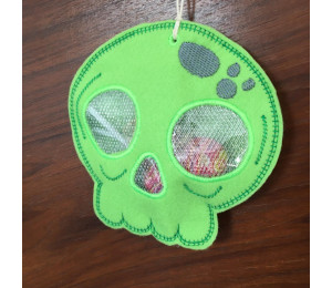 Stickdatei ITH - Halloween Laterne Totenkopf inkl. Süßigkeitenverstecker